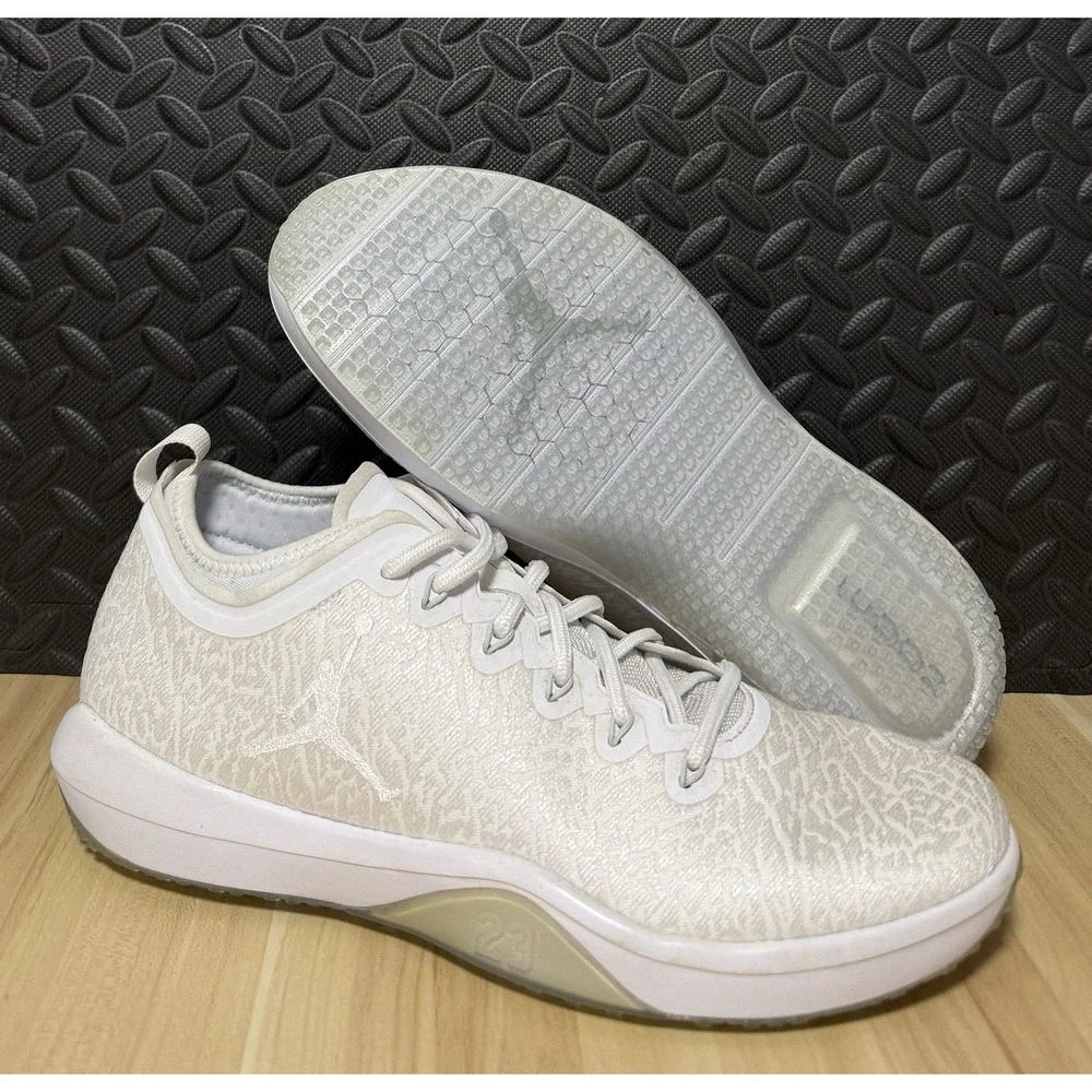 Air Jordan Trainer 1 Low Sneakers 845403-100 Triple White Mens Size 12